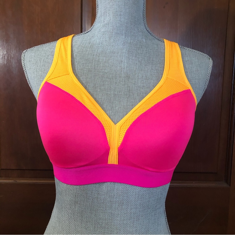 Champion Pink & Orange Sports Bra Size M